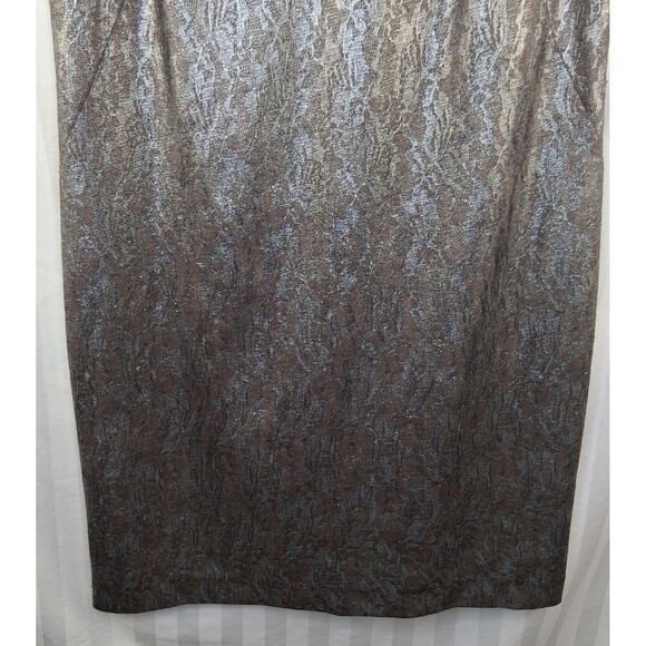 Alex Marie Silver Shimmer Sheath Dress Formal Holiday Date Night Size 16 - Picture 4 of 11